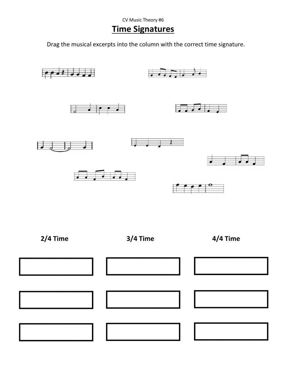 Time Signature Worksheet For Grade 2 at Thomas Mould blog