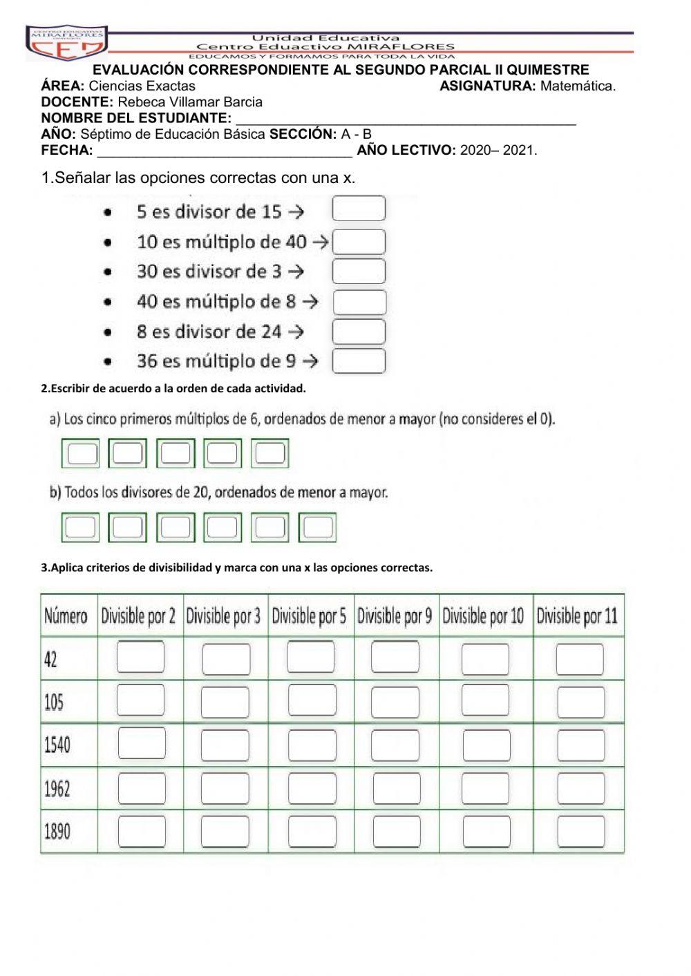 Evaluación del parcial