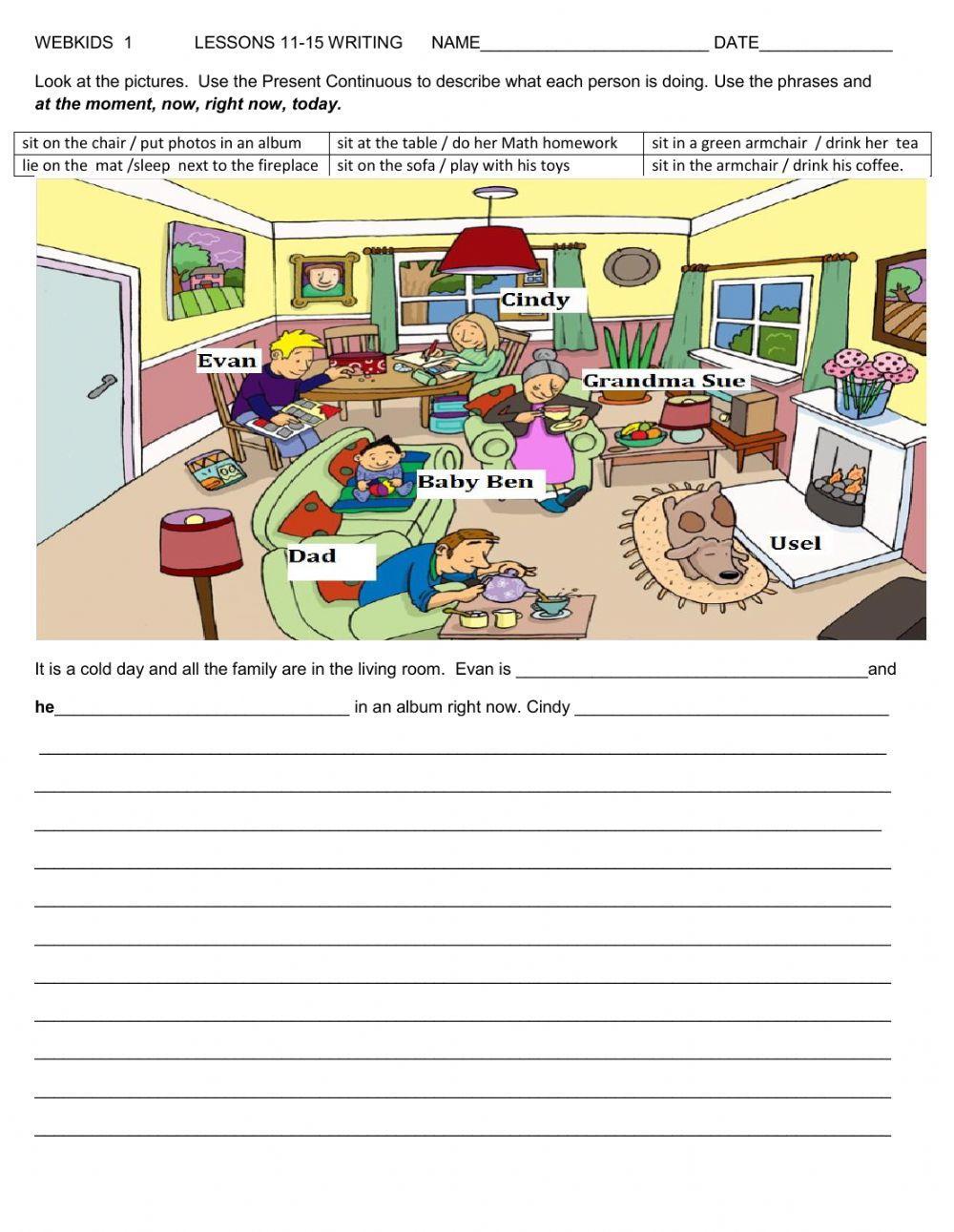 Present continuous writing task. Write в present Continuous. Present Continuous writing. Writing в континиус. Present Continuous Table.