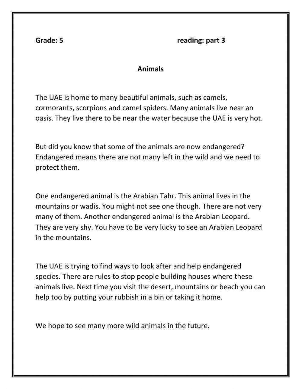 reading-endangered-animals-worksheet-live-worksheets