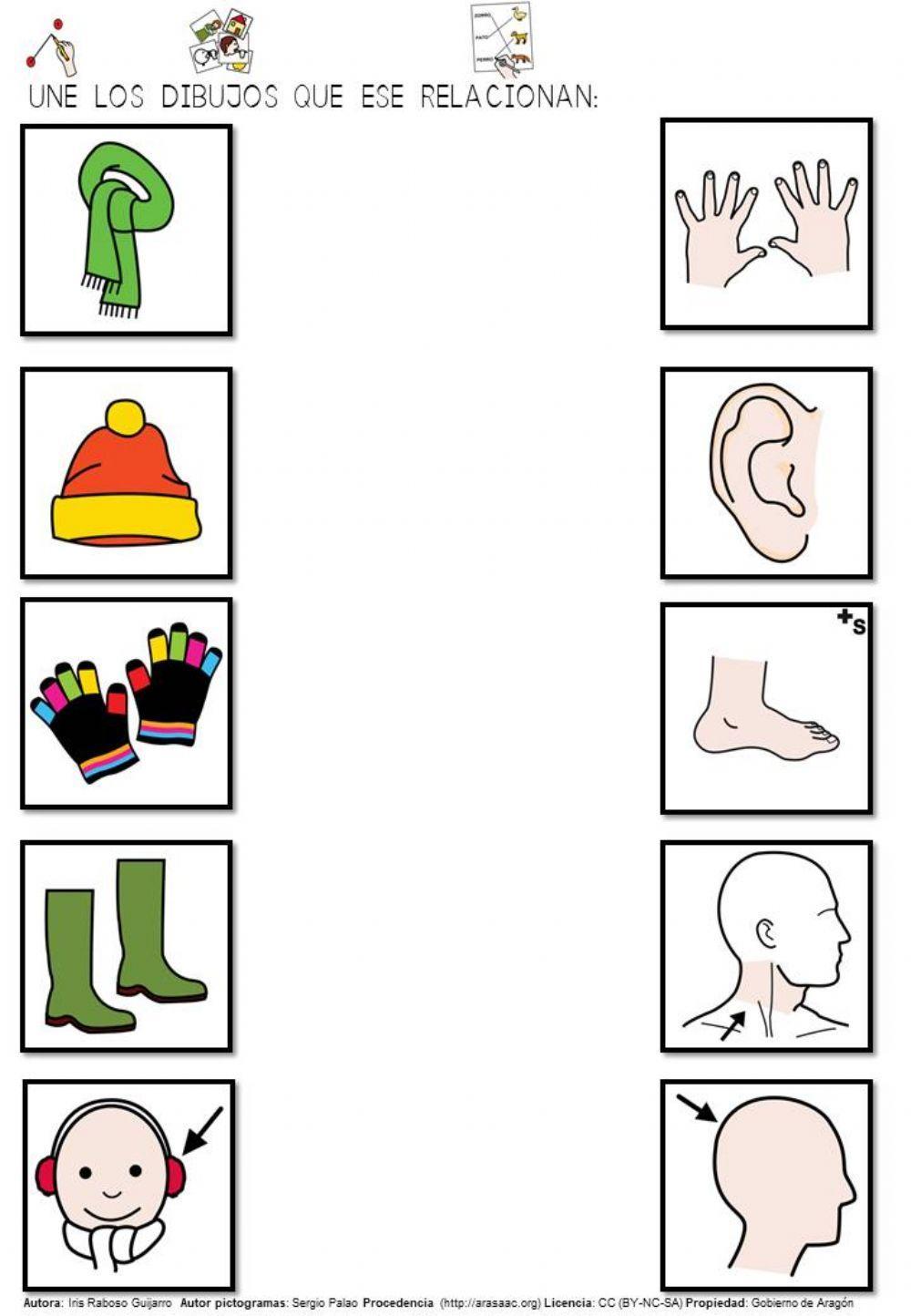 El invierno y partes del cuerpo