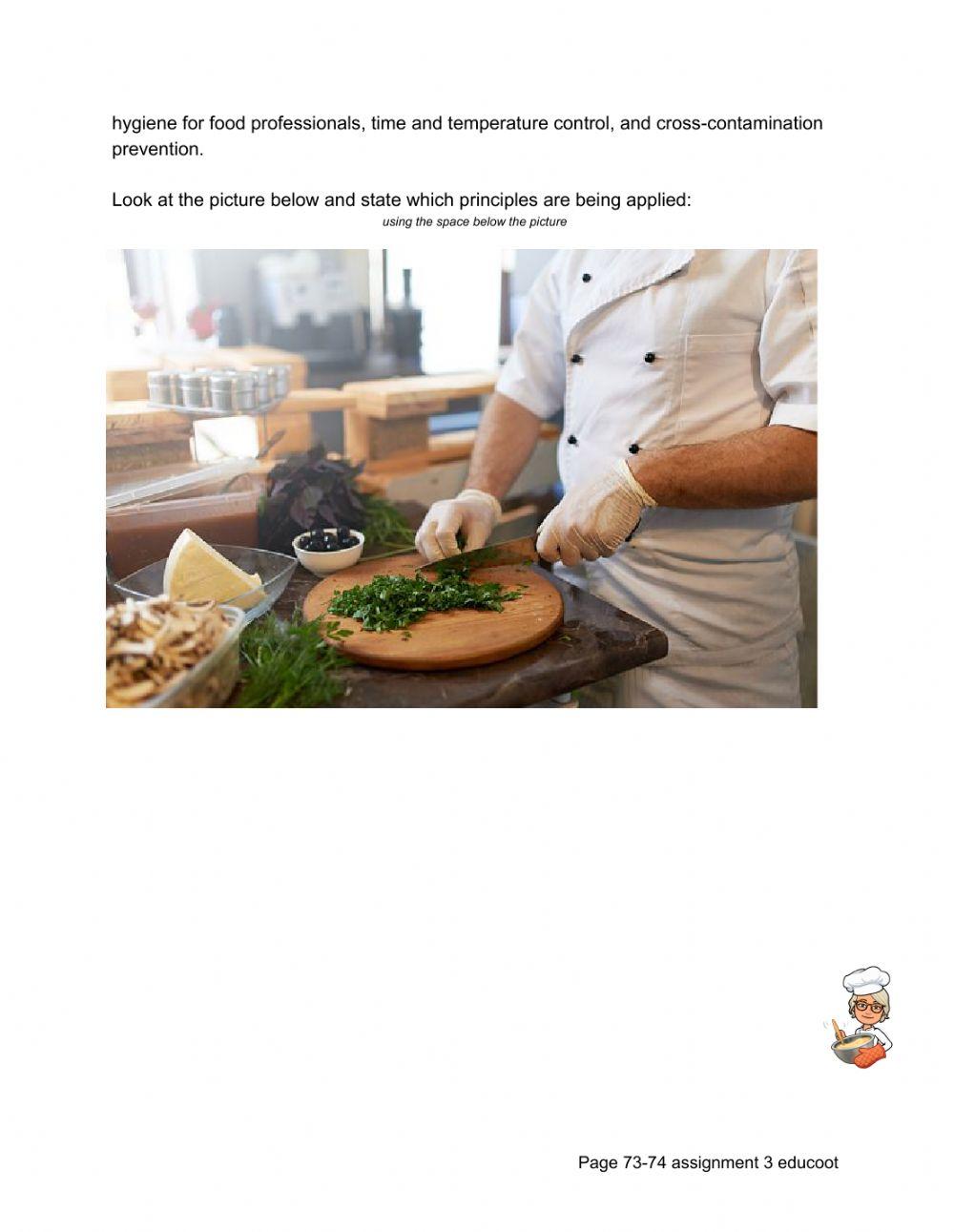 Food hygiene p 73-74