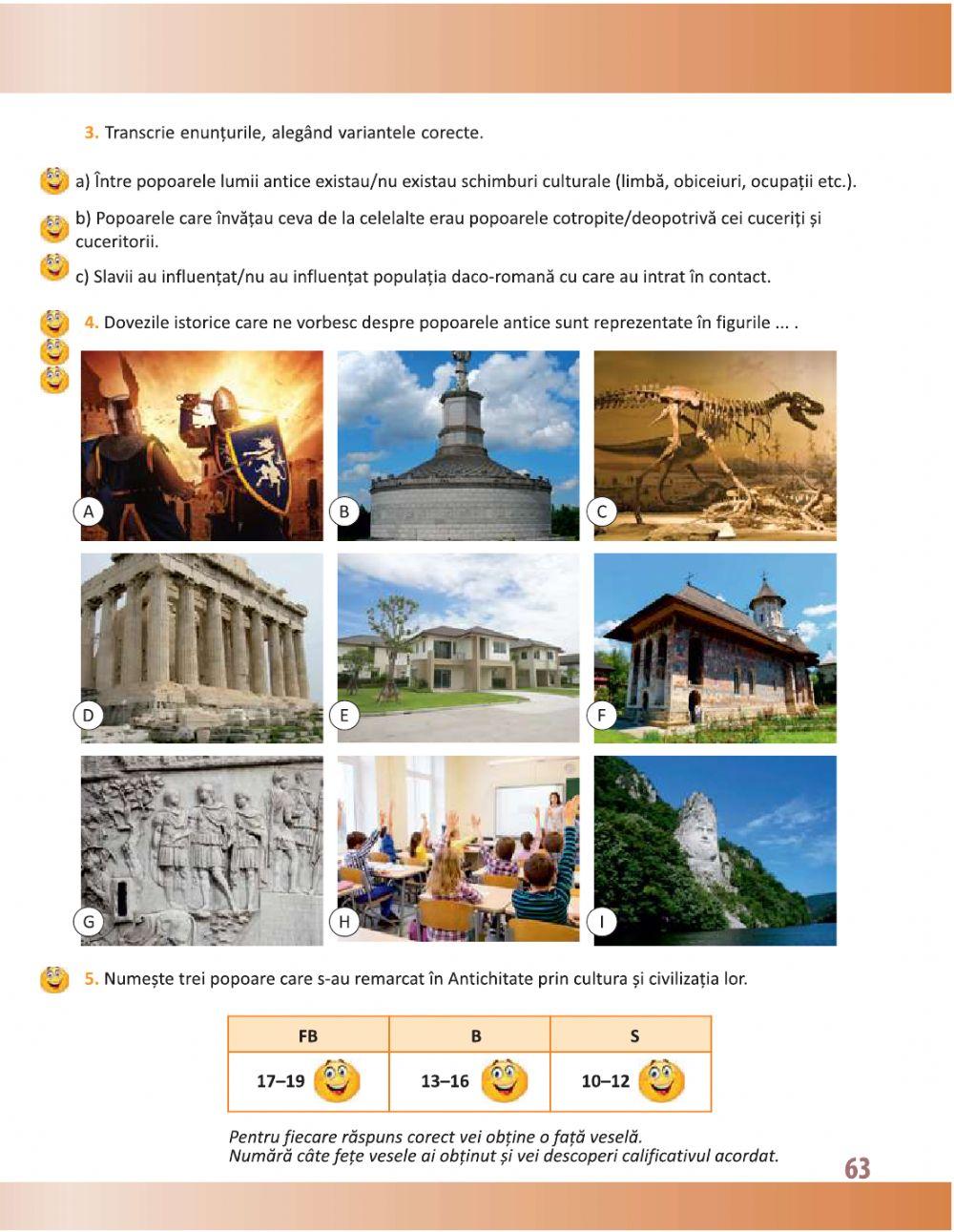 Evaluare.Unitatea IV.Popoare de ieri și de azi (I). Antichitatea-Ed.Aramis