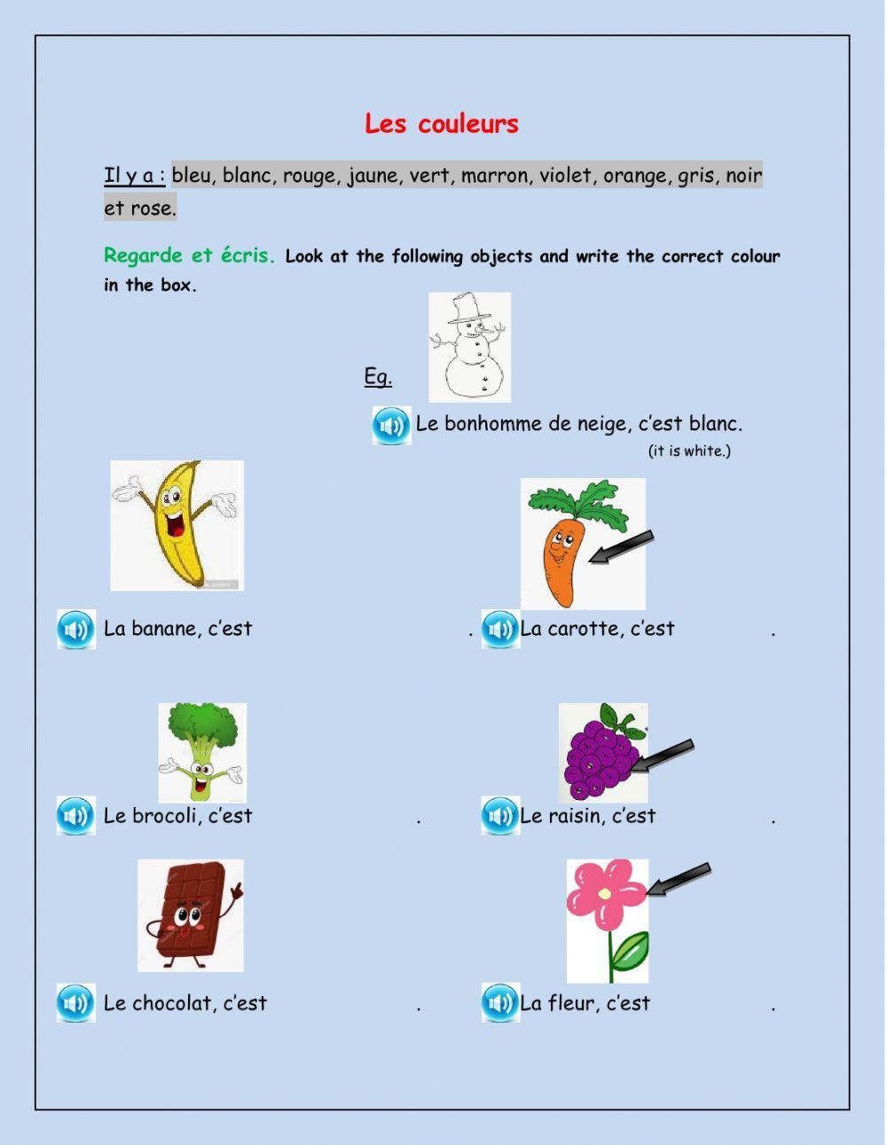 Les couleurs et les nombres