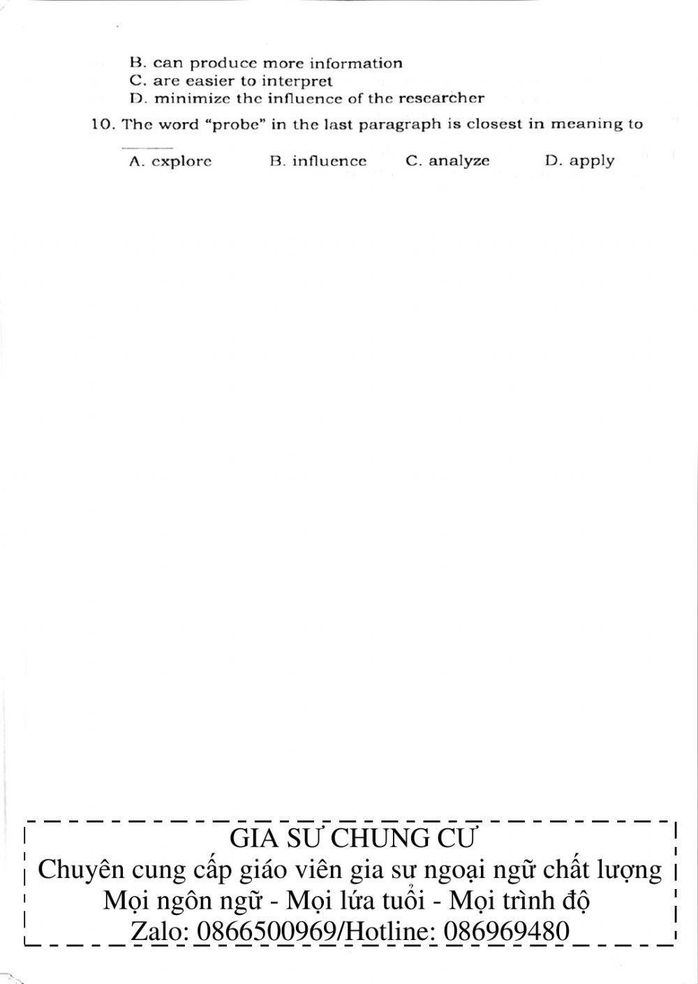 Trắc nghiệm kỹ năng đọc hiểu Tiếng Anh số 37