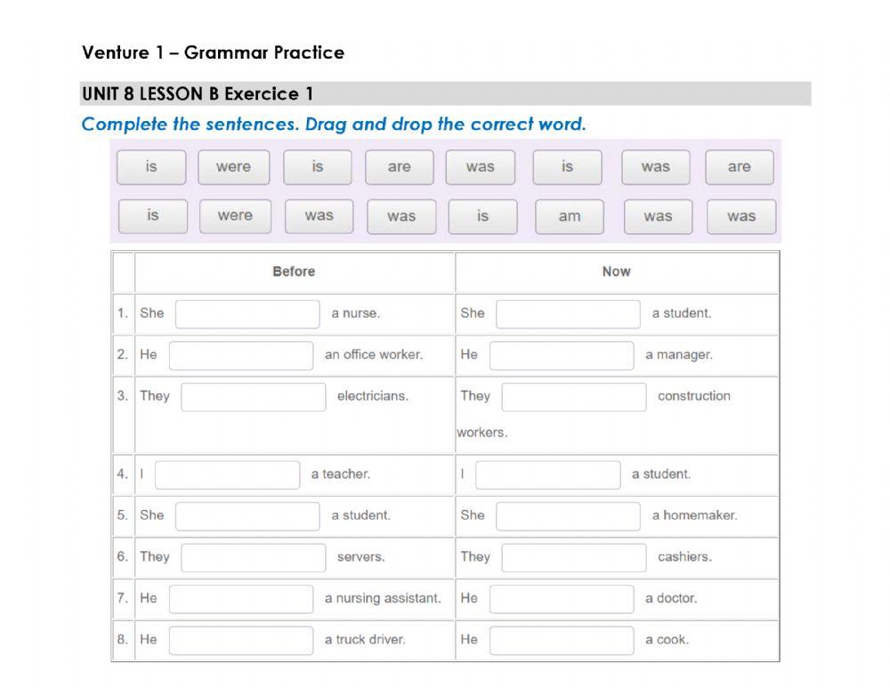 Job Before and Job Now