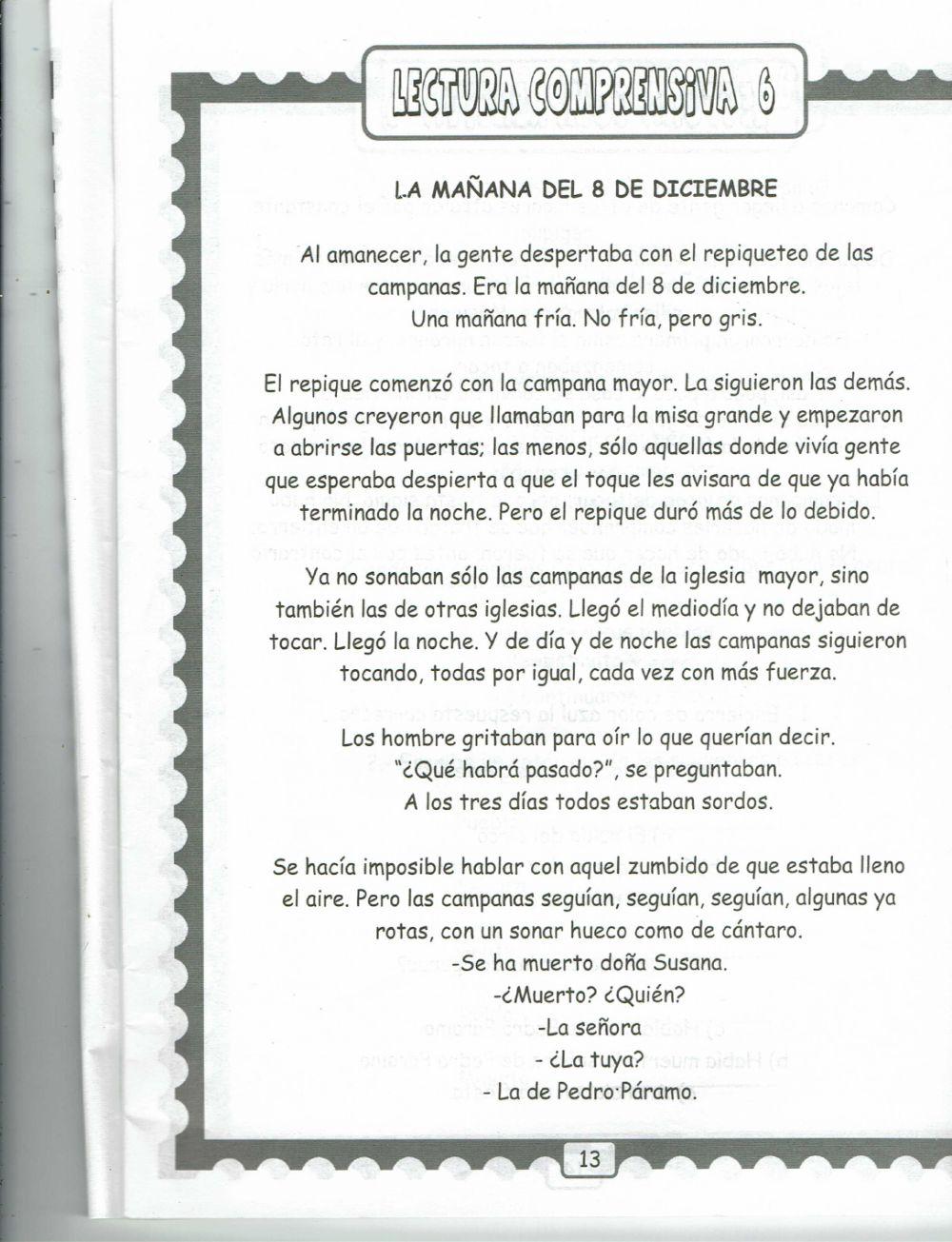 Lectura de comprensiva