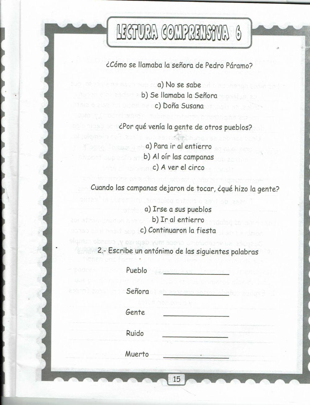 Lectura de comprensiva