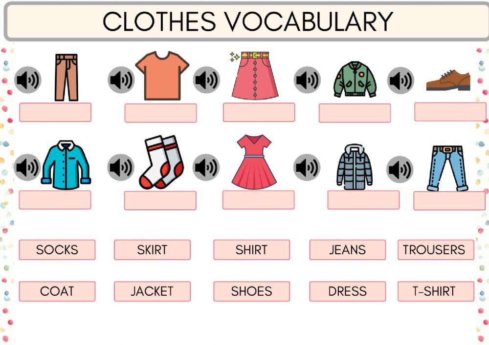 CLOTHES vocabuary