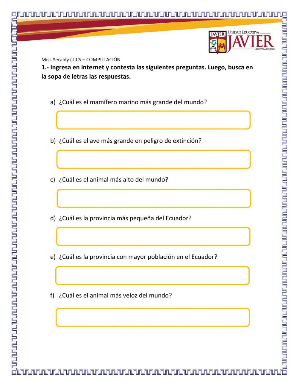 Busca información en internet