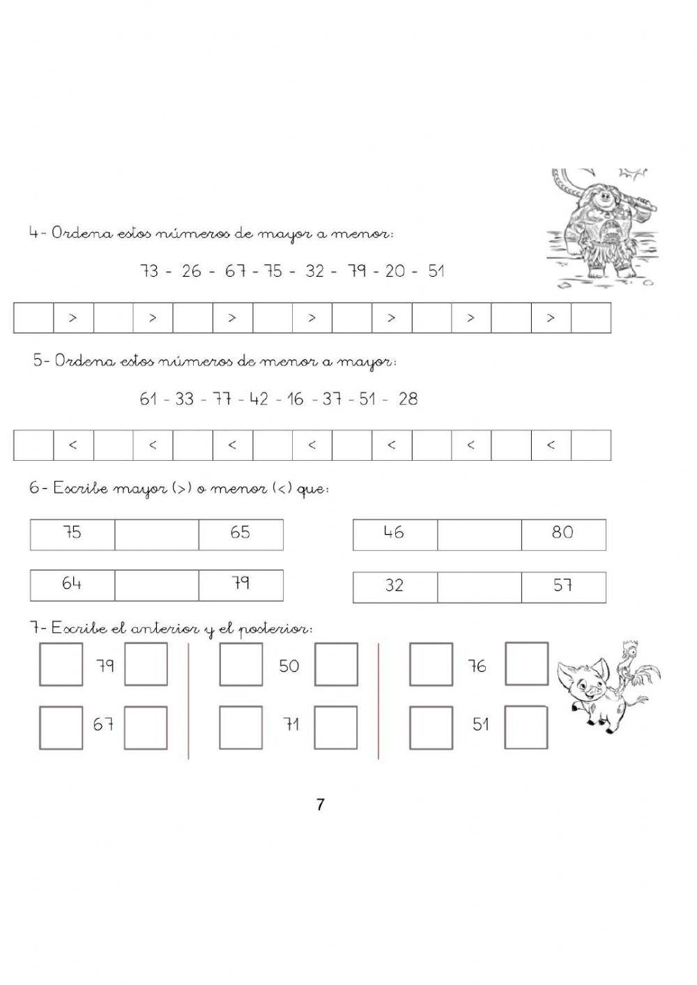 Numeración: Familia del 70