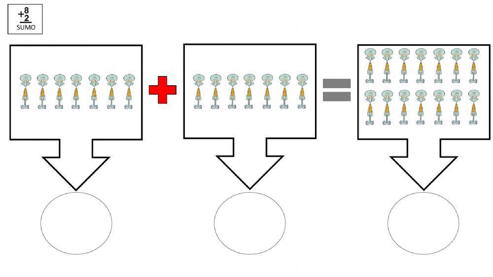 Cuaderno de sumas dibujos animados