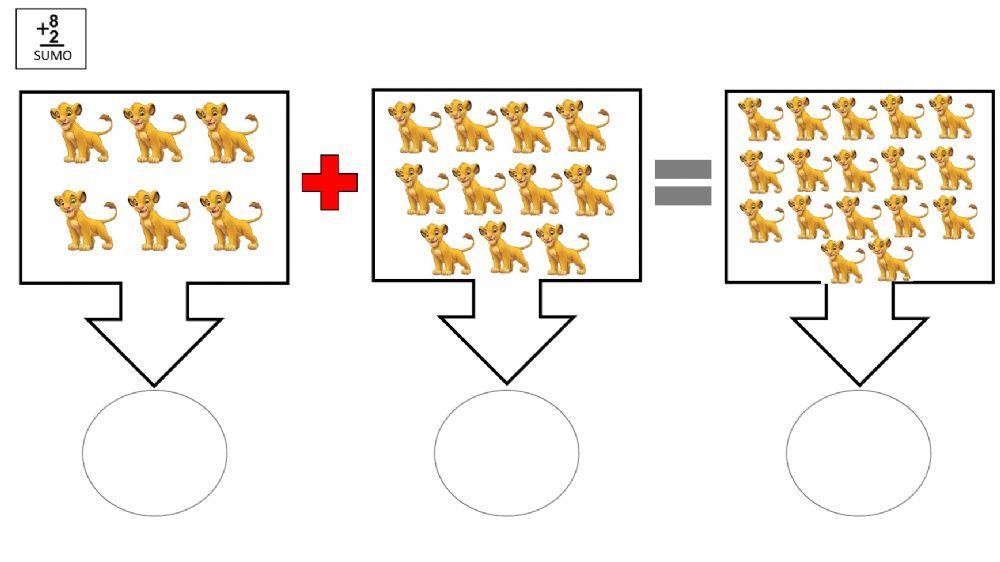 Cuaderno de sumas dibujos animados