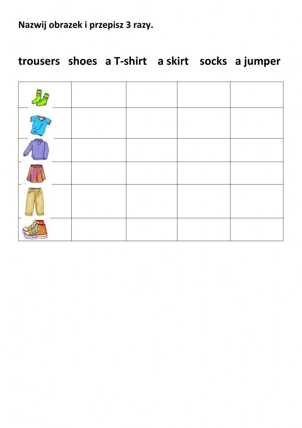 Happy street 1 unit 8 clothes