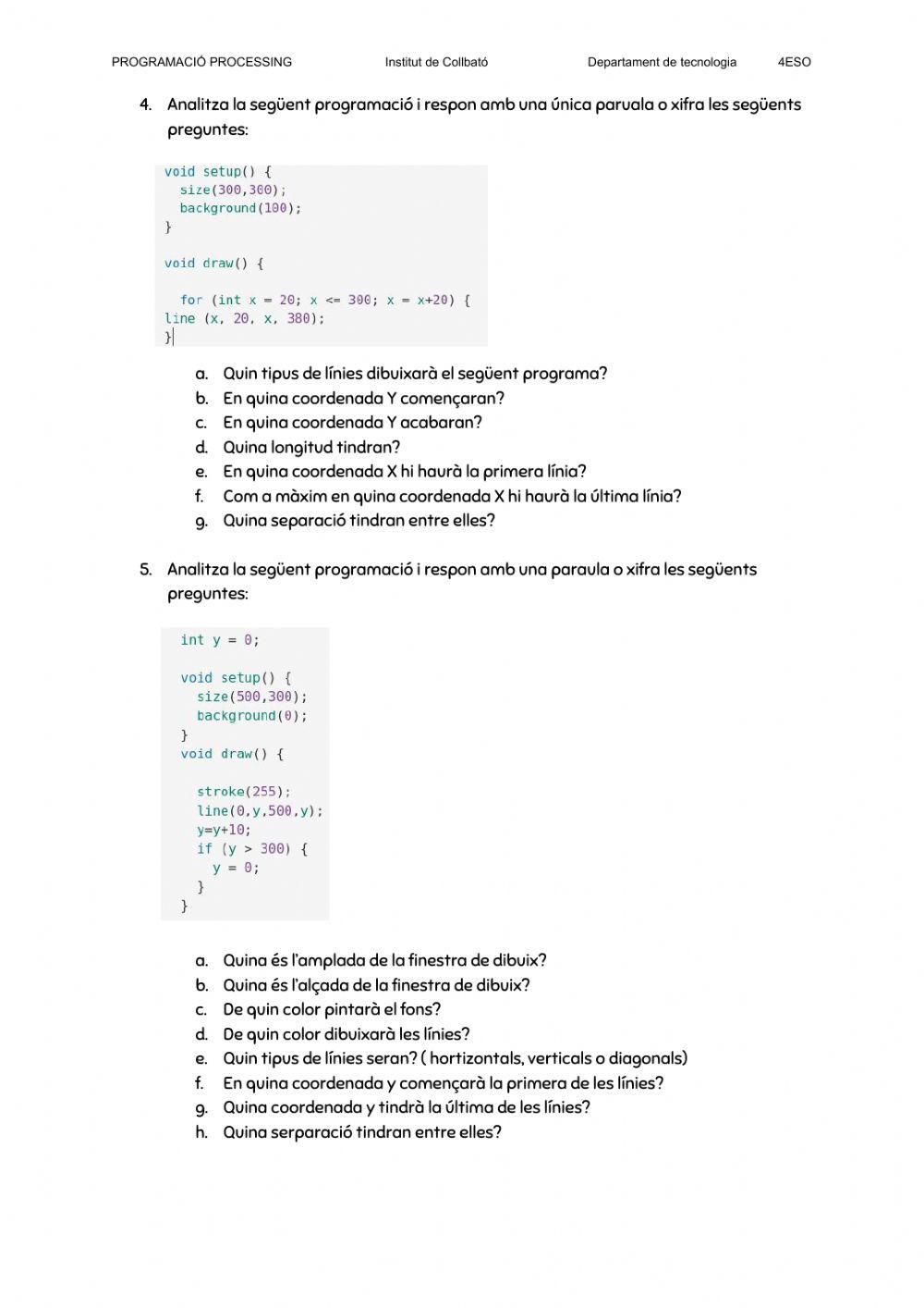 Processing estructura i condicionals