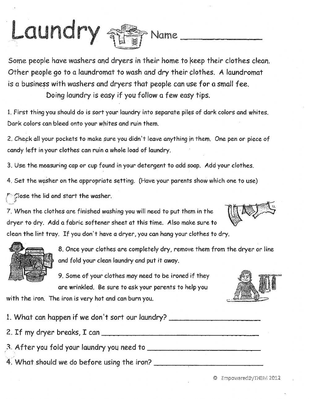 Life Skills Worksheet