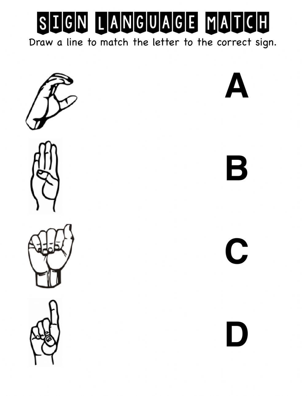 Sign Language Printables
