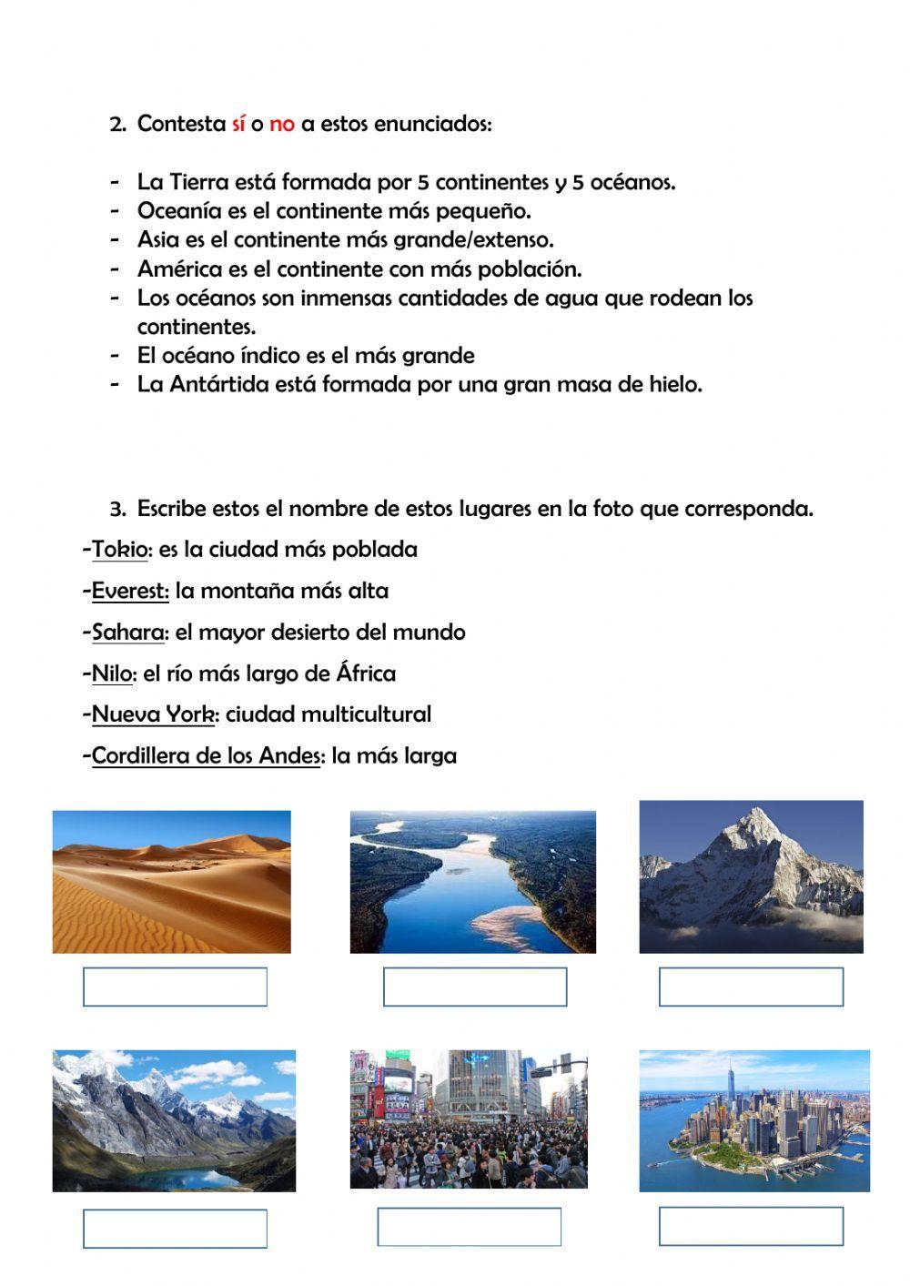 Oceanos y continentes