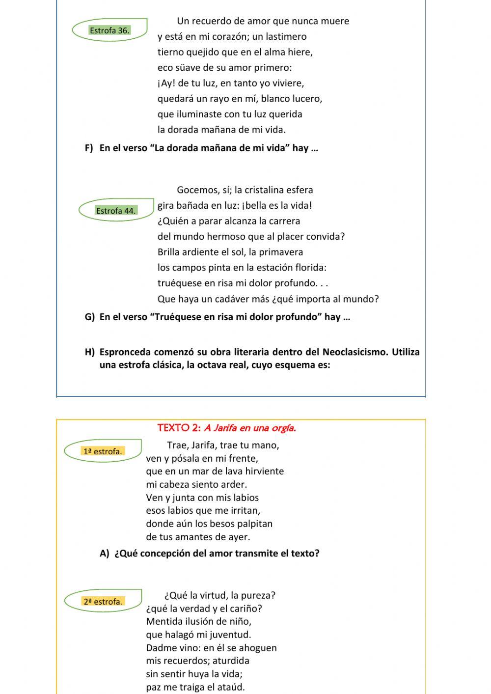 4º ESO Poesía del Romanticismo (I)
