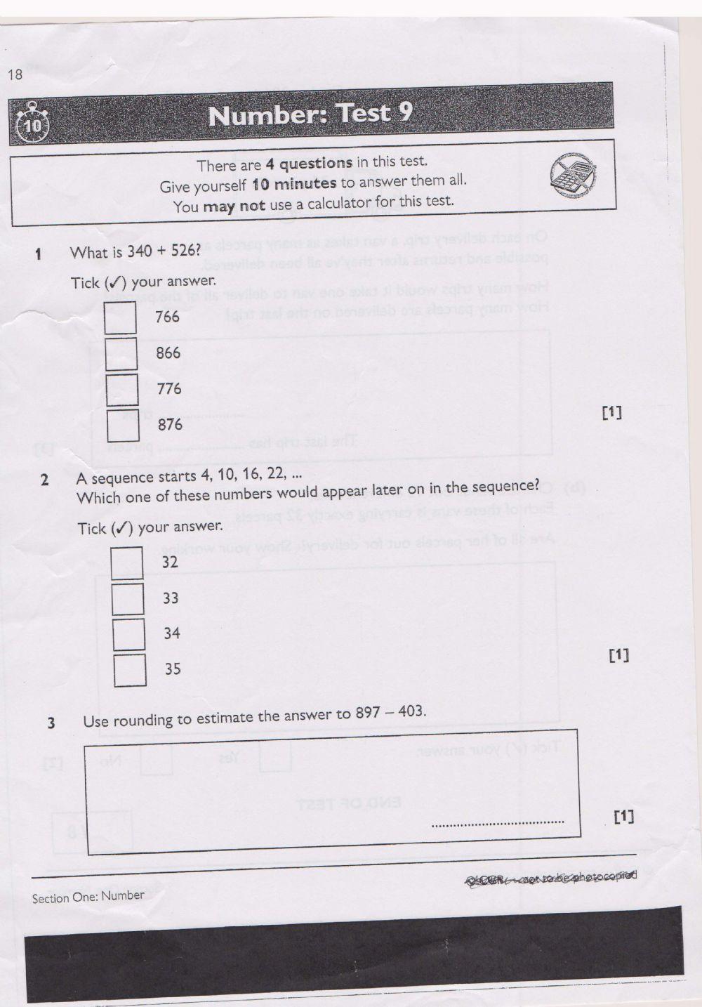 Functional skills maths  test samples