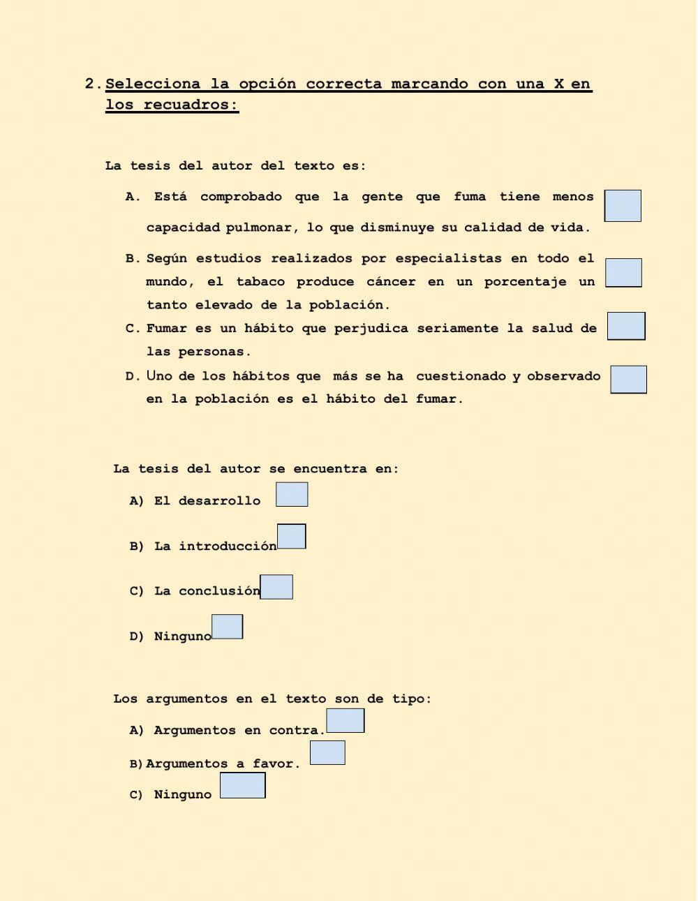 Texos argumentativos