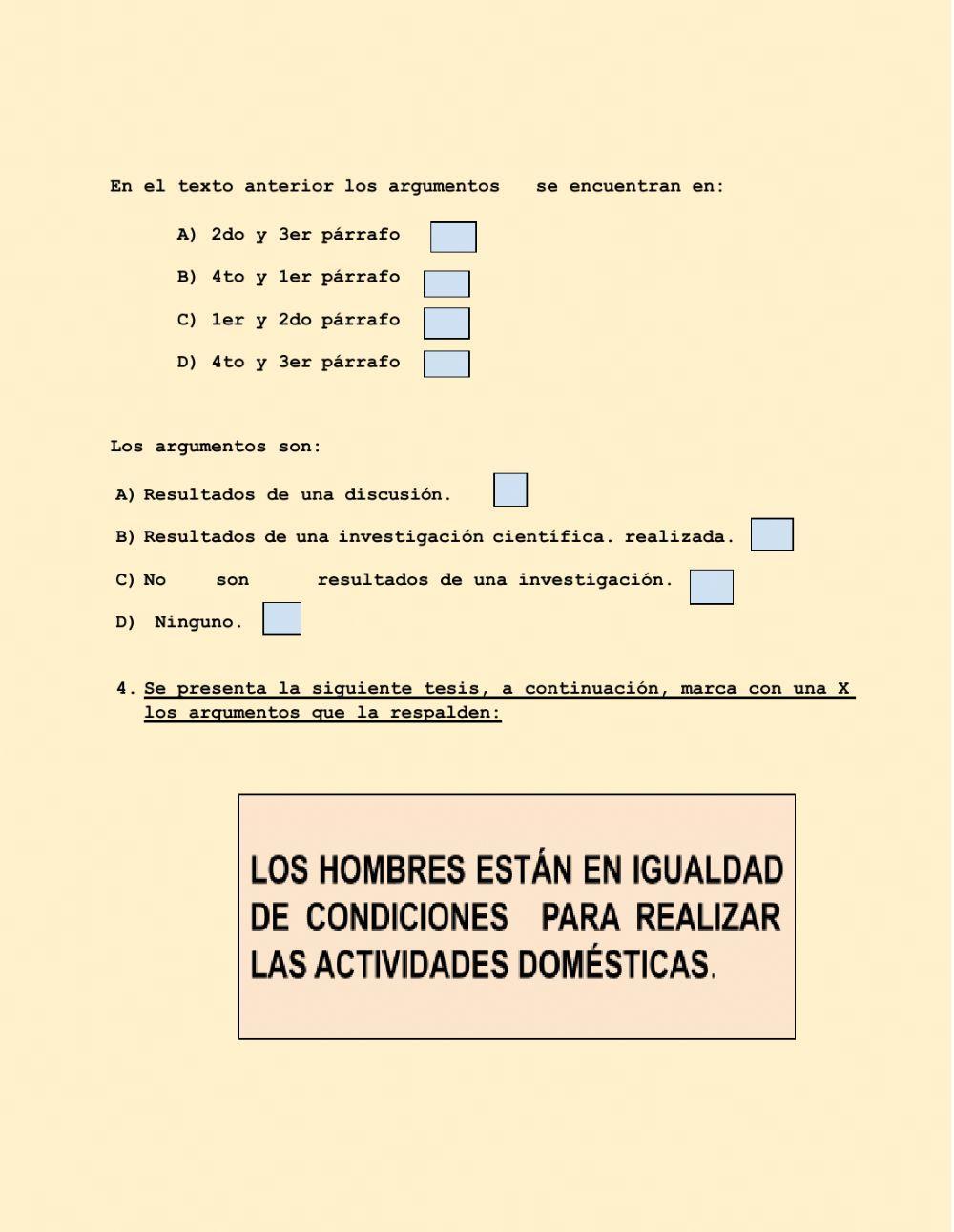 Texos argumentativos Texos argumentativos