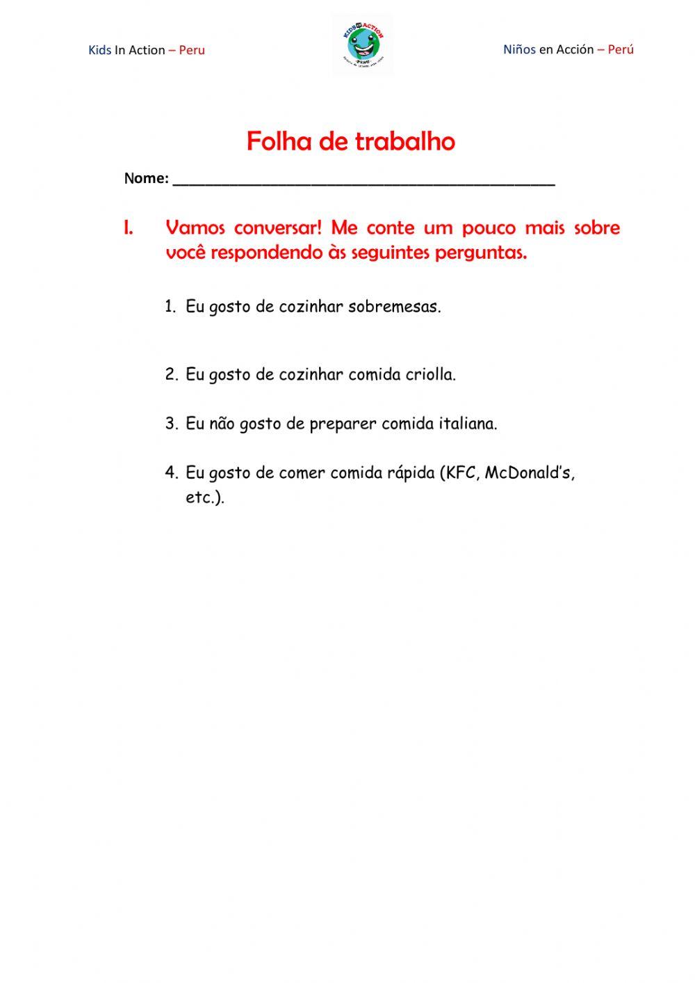 Meus gostos pessoais