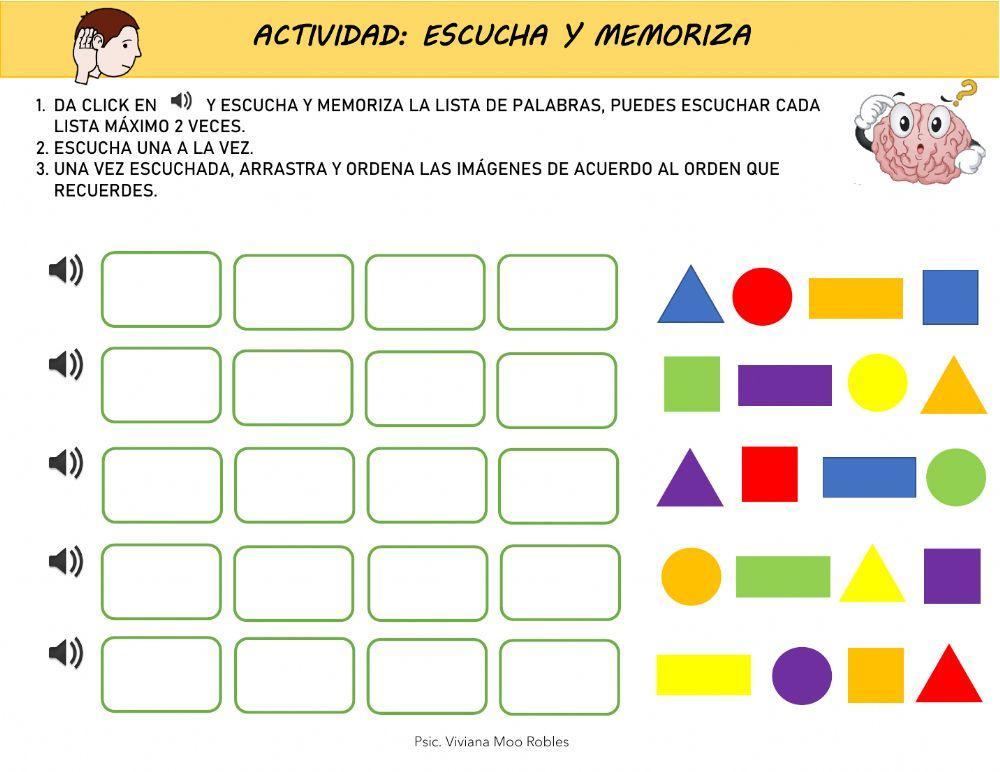 ESCUCHO Y MEMORIZO ESCUCHO Y MEMORIZO