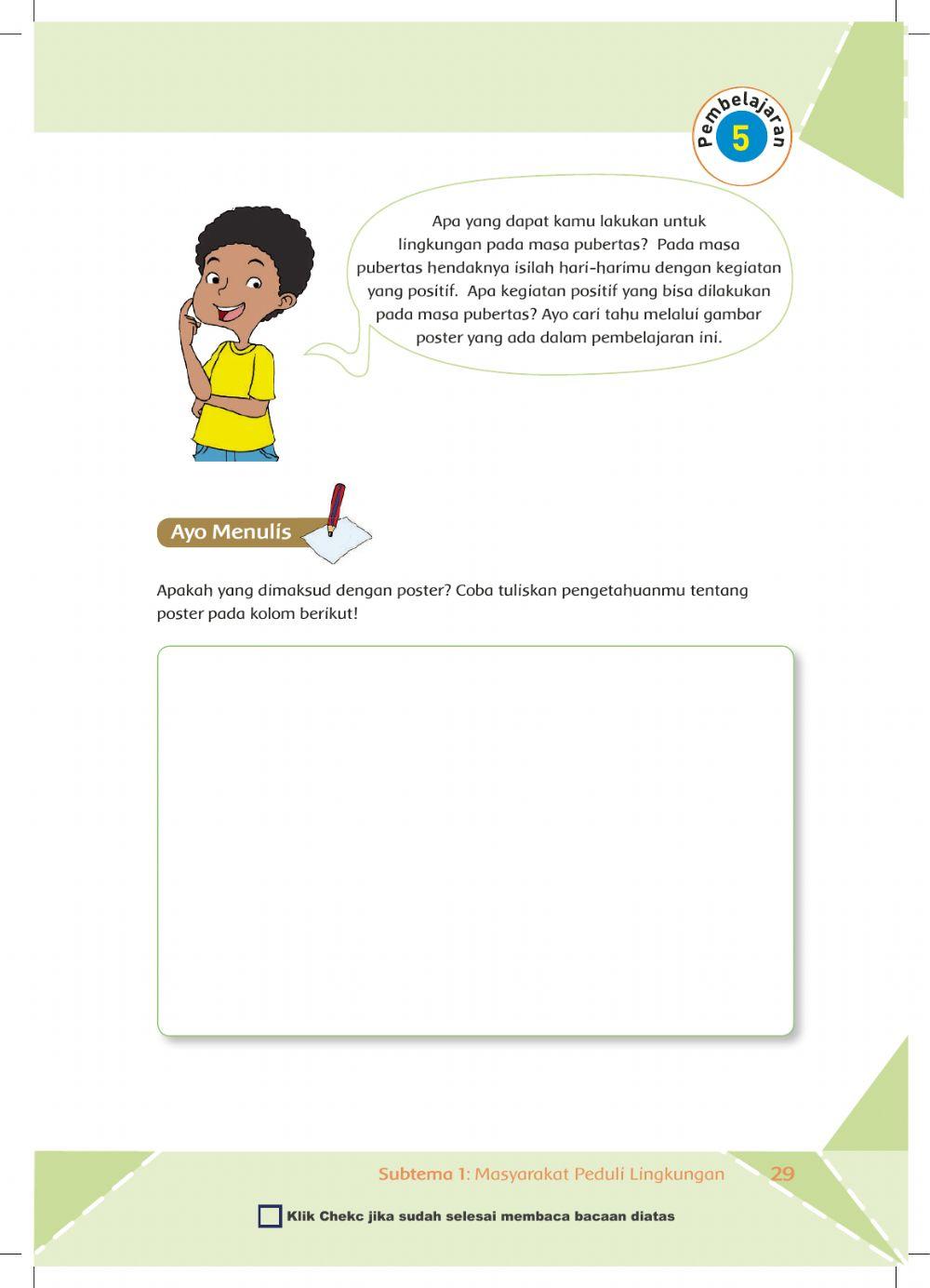 Tema 6 Sub Tema 1 Pembelajaran 5