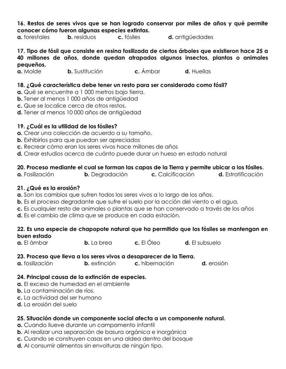 Repaso de ciencia naturales 4° parcial