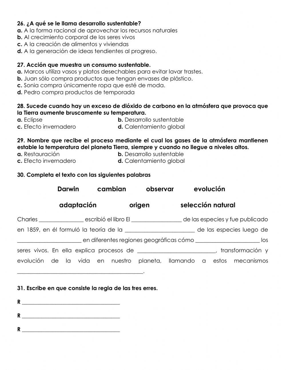 Repaso de ciencia naturales 4° parcial
