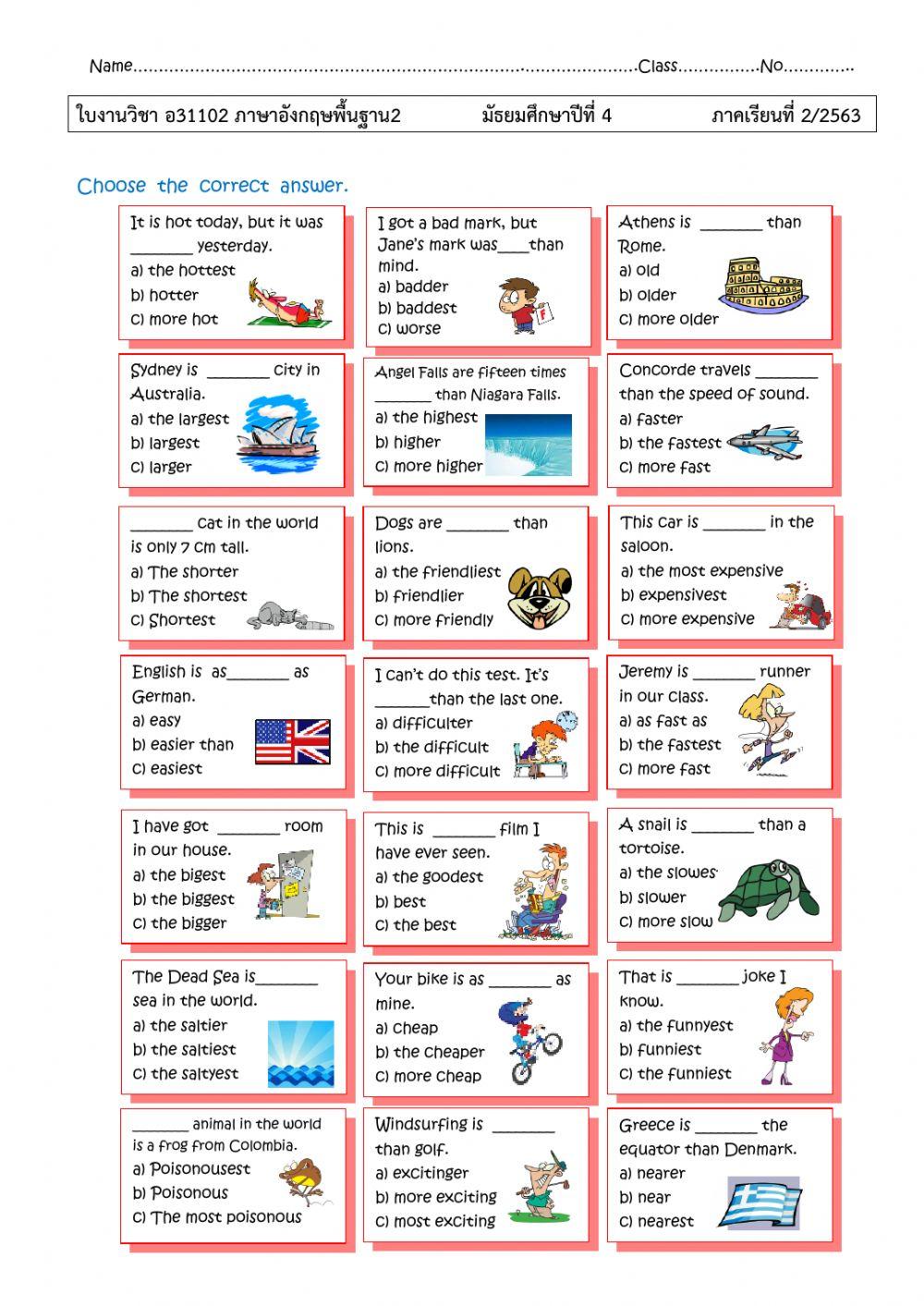 Comparative of adjective