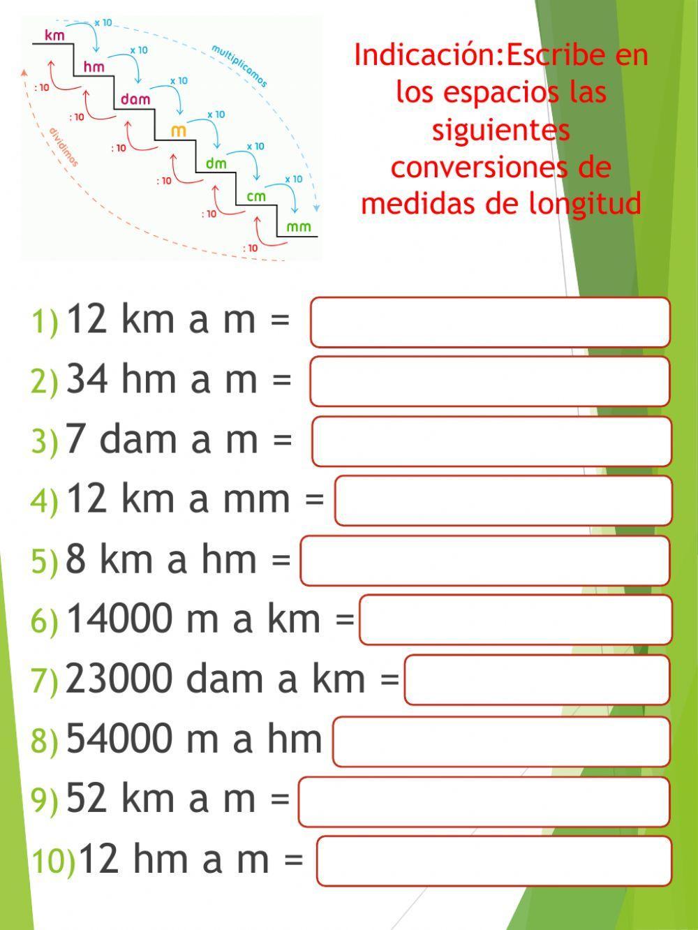 Conversión medidas de longitud