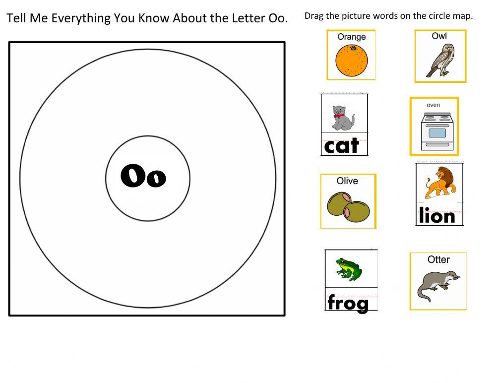 Letter Oo Circle Map