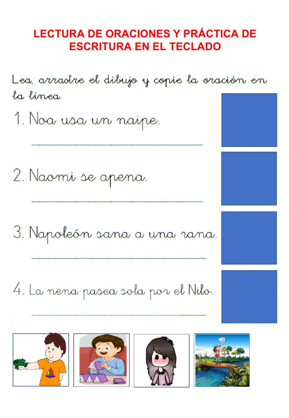 Lectura y escritura de oraciones