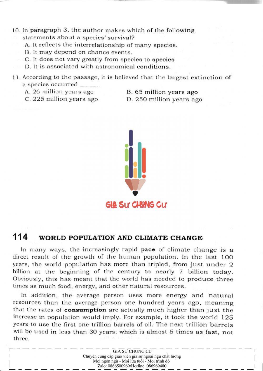 Trắc nghiệm Kỹ năng đọc hiểu Tiếng Anh số 38
