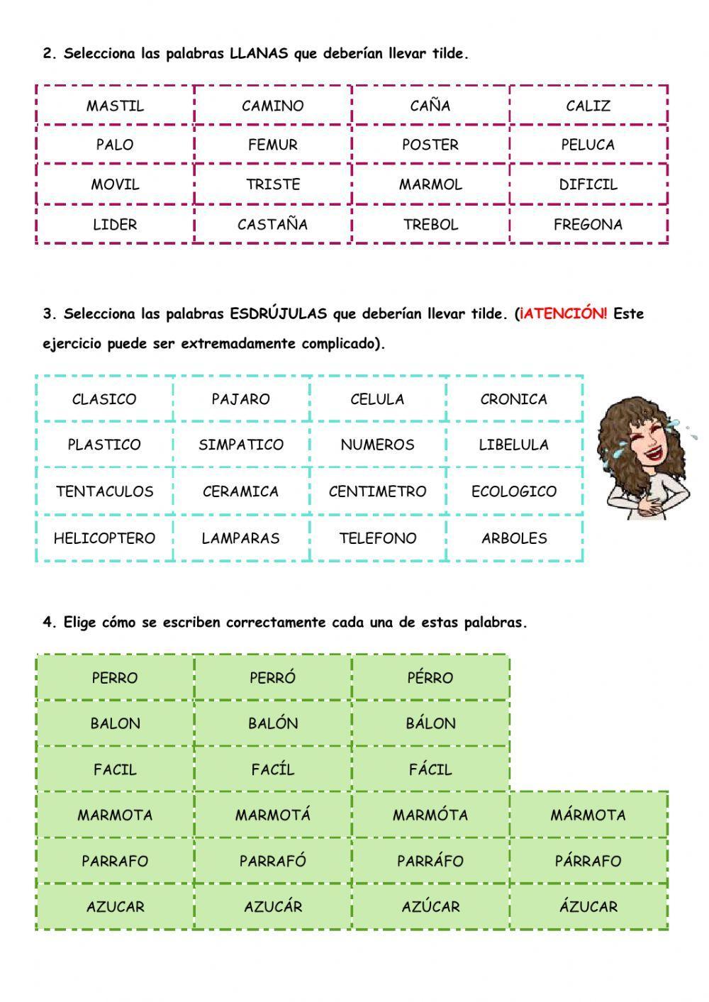 Reglas de acentuación