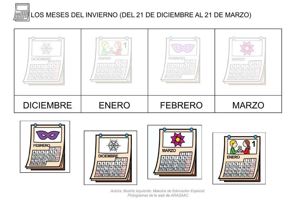 Vocabulario del invierno