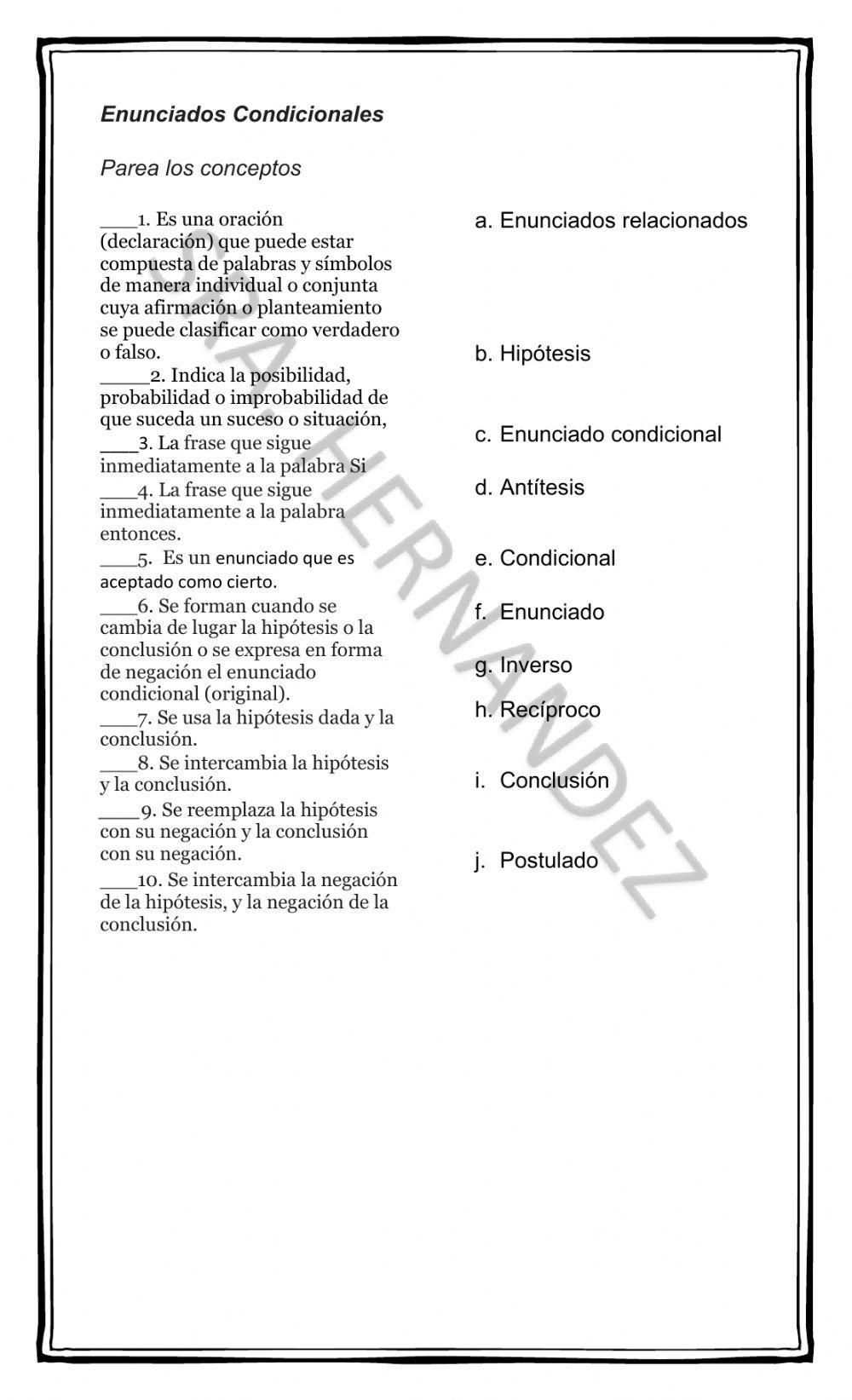 Enunciados Condicionales 2