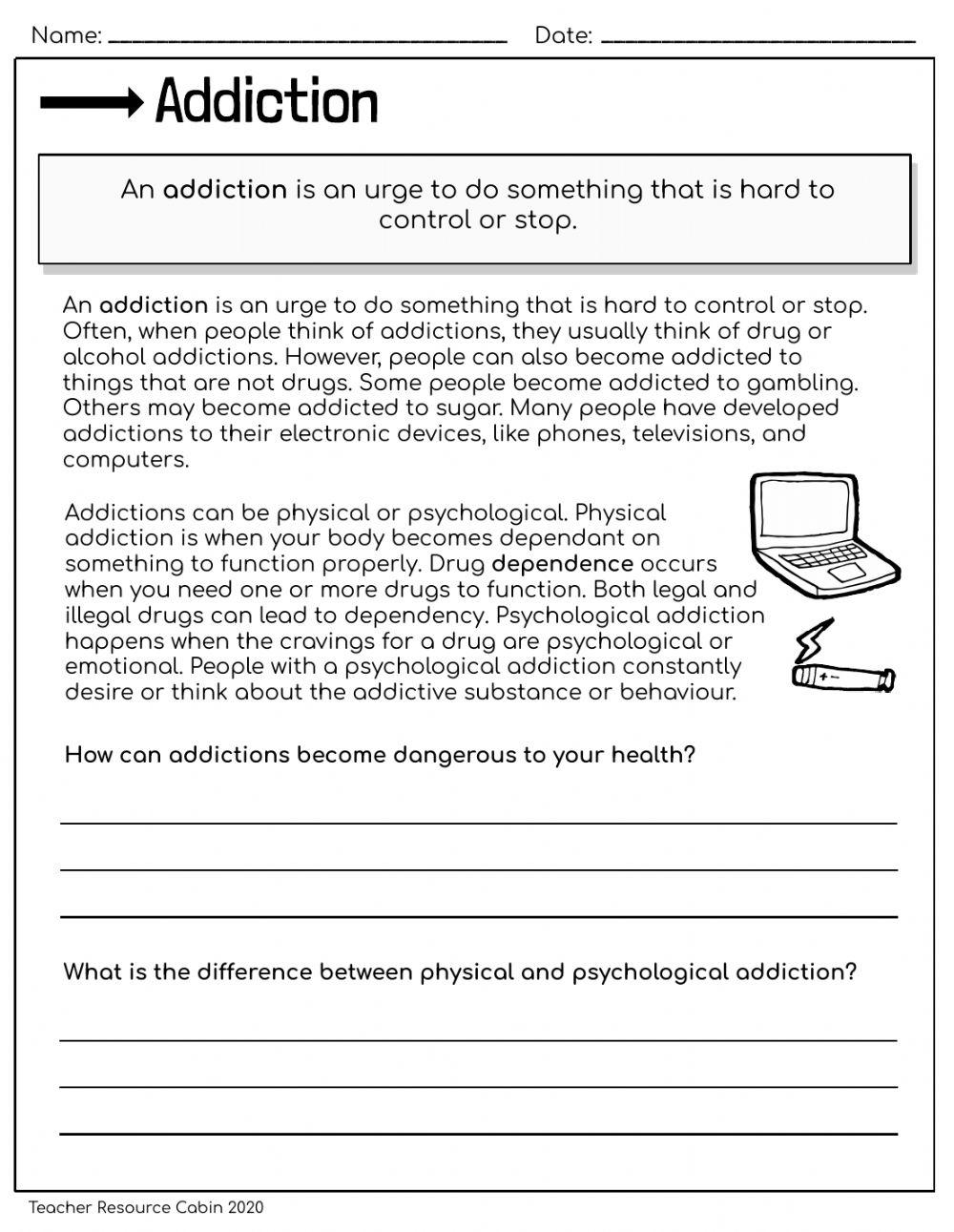 Grade 7 Intro to Substance Use Addictions and Related Behaviour online