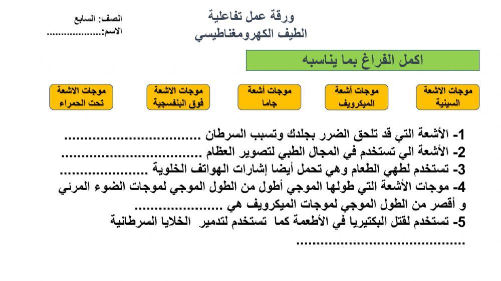 الطيف الكهرومغناطيسي