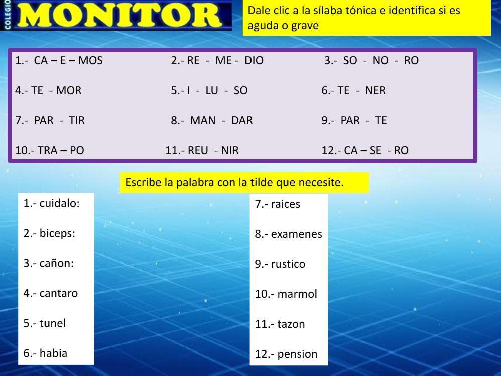 Acento, aguda, grave