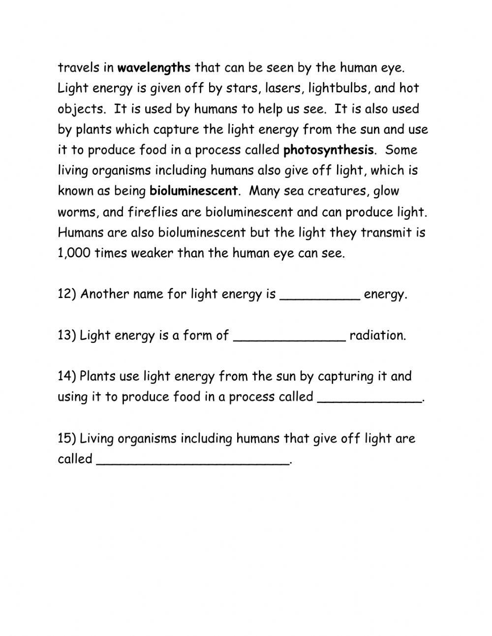 Light Energy