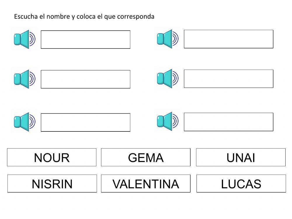 Nombres de los amigos