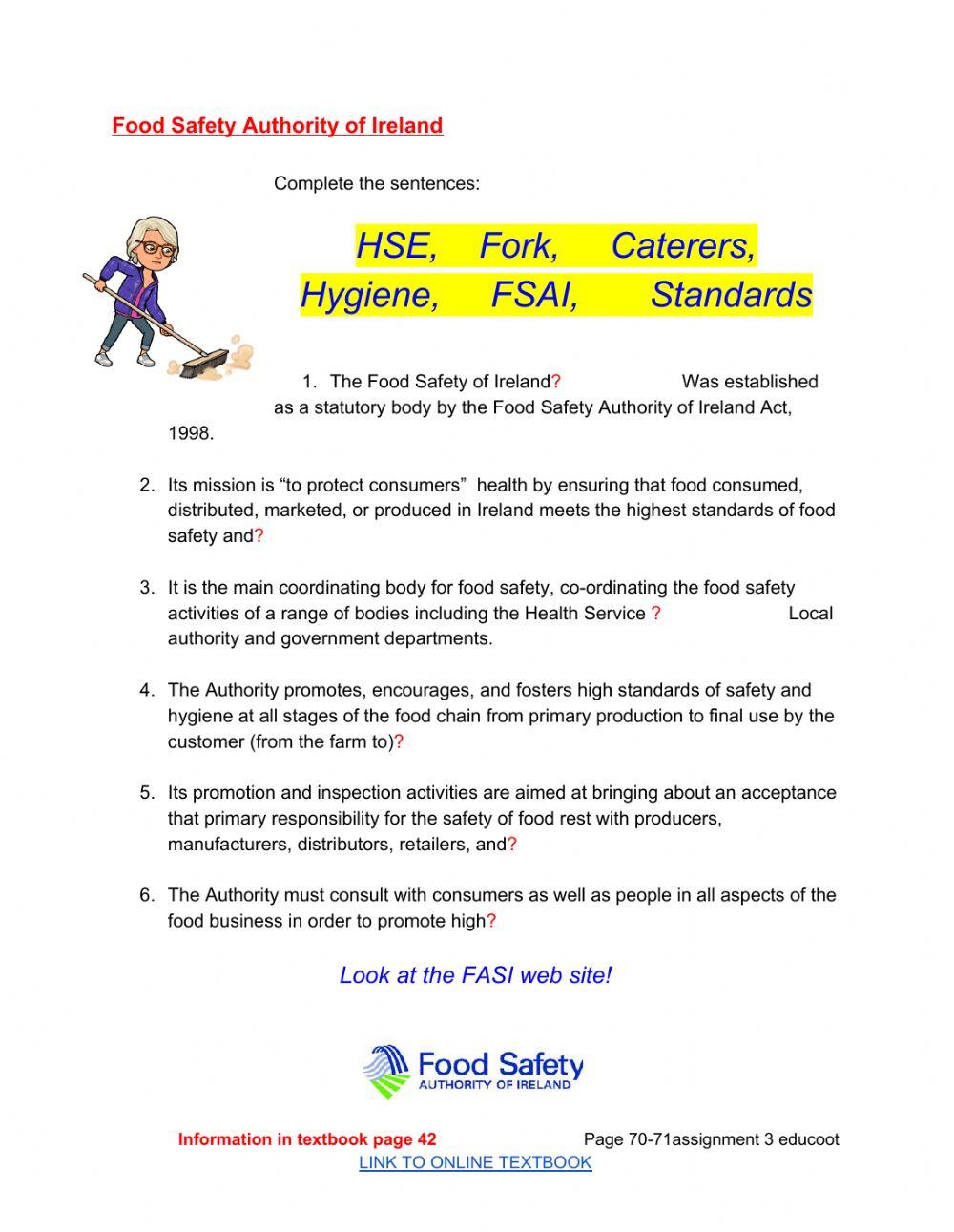 Food safety p70-71