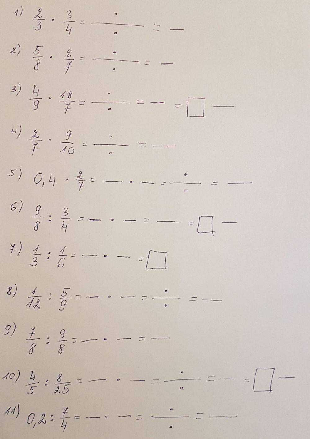 Matematika. Paprastosios trupmenos