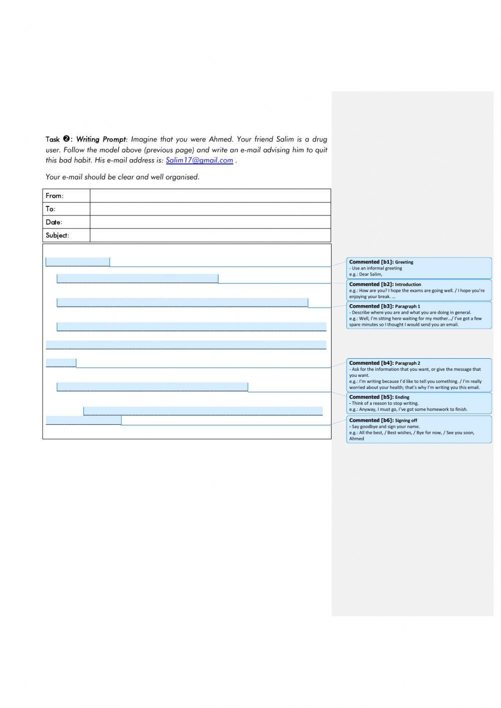Writing an Informal Email