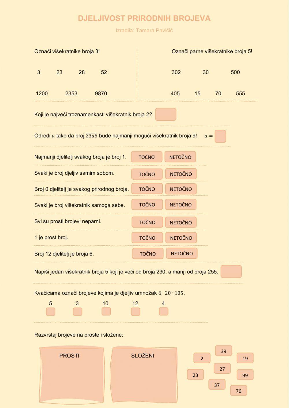 Djeljivost prirodnih brojeva
