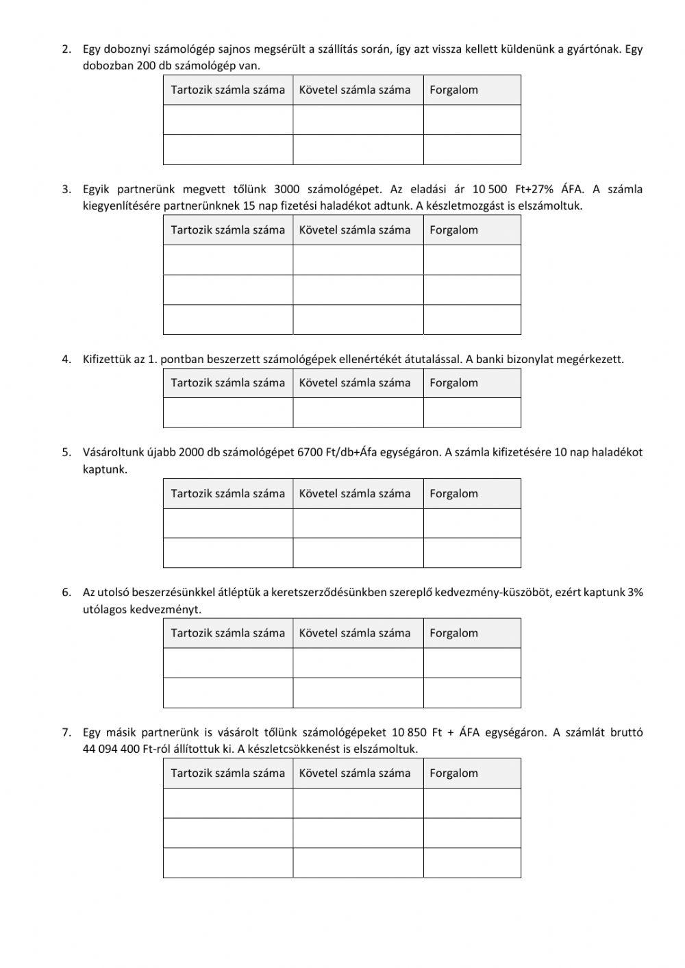 Vásárolt készletek-Összefoglaló