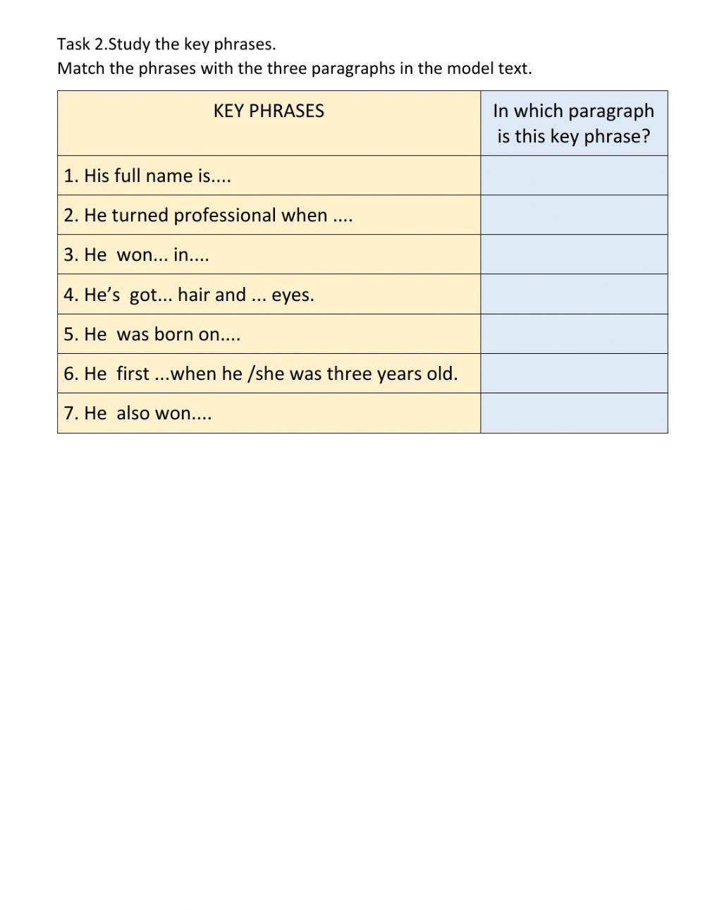 A profile.Cristiano Ronaldo.EP1. (Ex.1-2., pg.75).